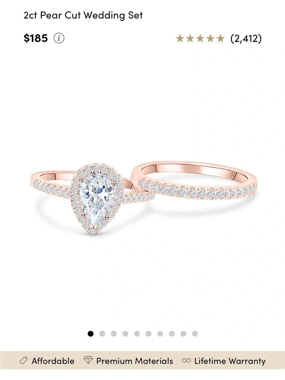 Pear-Shaped Halo Ring with Clear Cubic Stones in Silver
